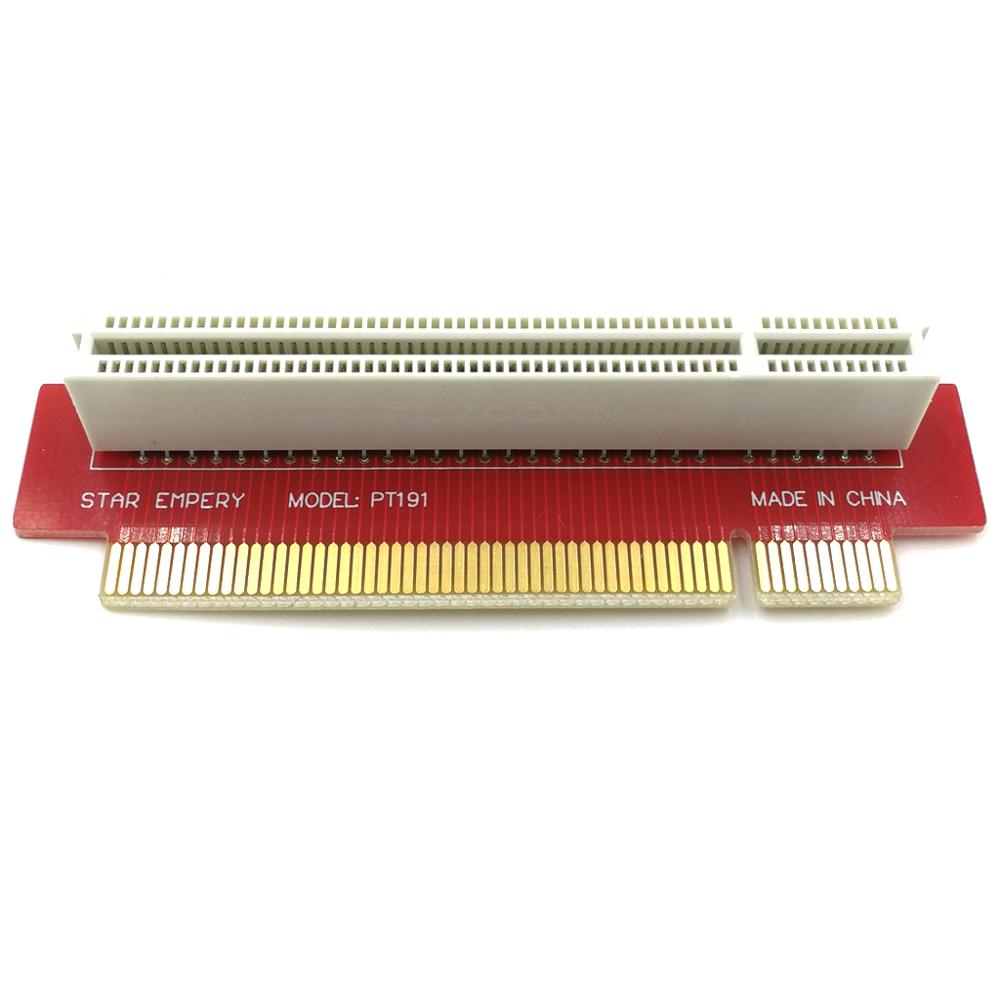 Pci Reverse Kaart Vooruit Kaart 1U Chassis Pci Horizontale Adapter PT191 1U 90 Graden 32Bit Pci Riser Card Rackmount Goud: Forward