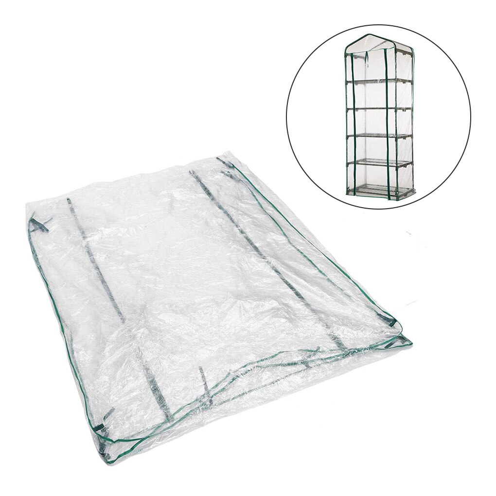 3/4/5 Tiers Garden Greenhouse Cover Plant Flower Growth House Heat Retaining Transparent PVC Waterproof Cover Garden Supplies: 5-tier