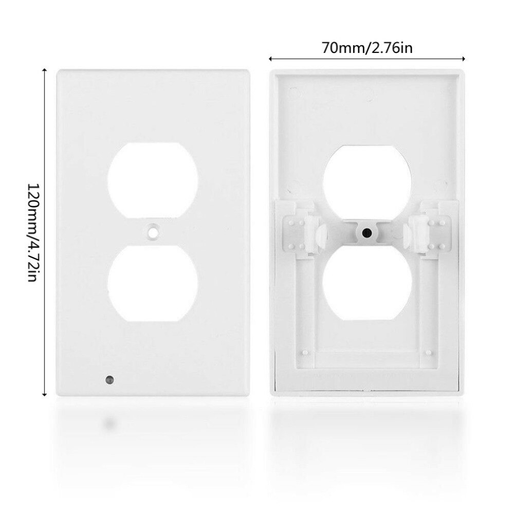 Durable Night Light Duplex High Convenient Outlet Cover Wall Plate With Led Night Lights Ambient Light Sensor