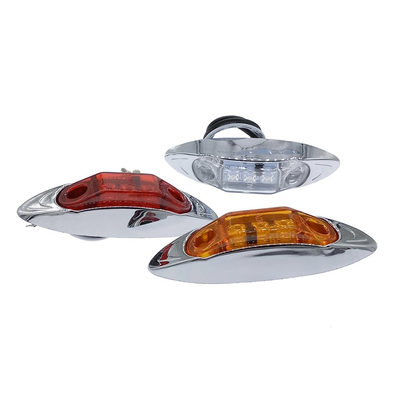 Luz LED roja de posición lateral para coche, luces externas, luz de despacho, 10-30V, luces traseras de tractor, amarillo