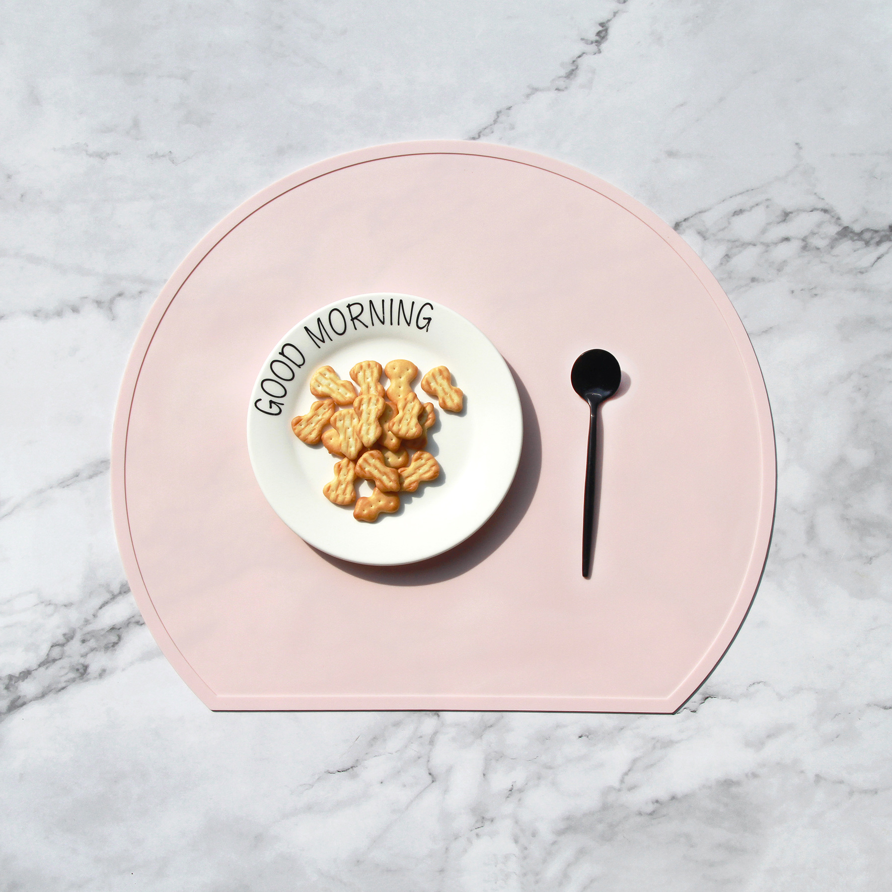 Food Grade Silicone Placemats for Dining Coaster Table Runner Place Mat Tableware Pad In Kitchen Accessories Cup Wine: Pink