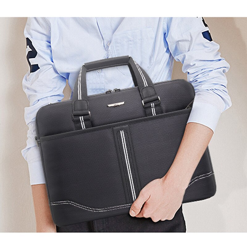 Business Oxford Men Briefcase 15.6 inch Laptop Handbags Men's Office Bags Multifunction Messenger BagComputer Work Bag