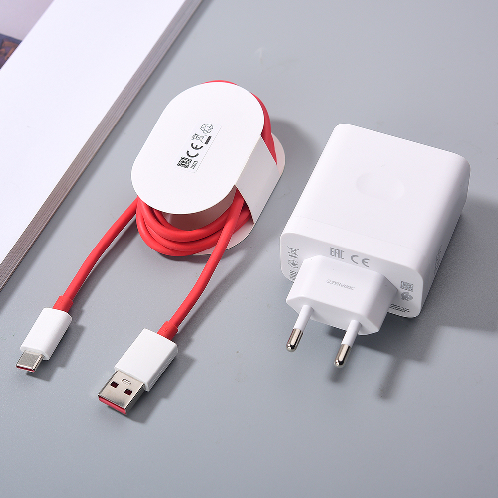 Für Oneplus 13 Ladegerät 80W SuperVooc Schnelle USB Typ C Kabel EU/US Ladegerät Power Adapter Für 1 + 12R 13R Ace3 Pro 12 11 Nord 4 CE3: EU