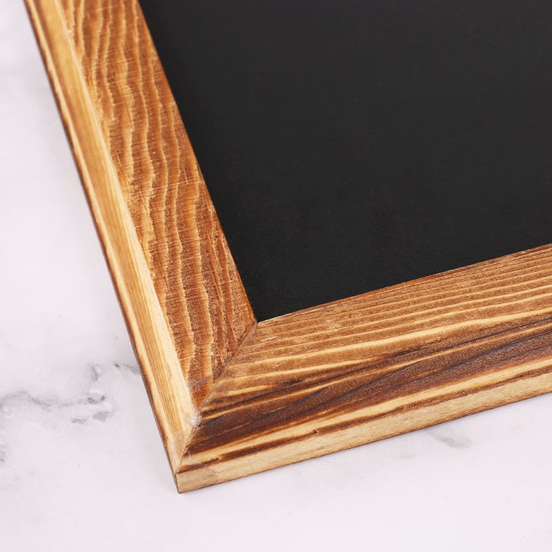 Rectangle Hanging Wooden Message Blackboard Chalkboard Wordpad Sign Kids Board School Office Supplies C26