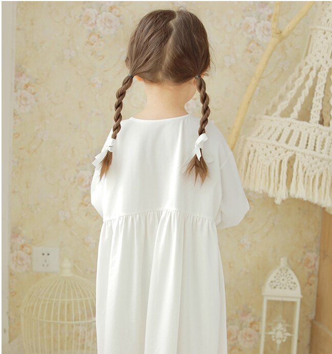 Camisones Vintage de princesa para niños y niñas, ropa de dormir holgada con cuello en V, pijamas victorianos para niños, ropa de dormir 11T