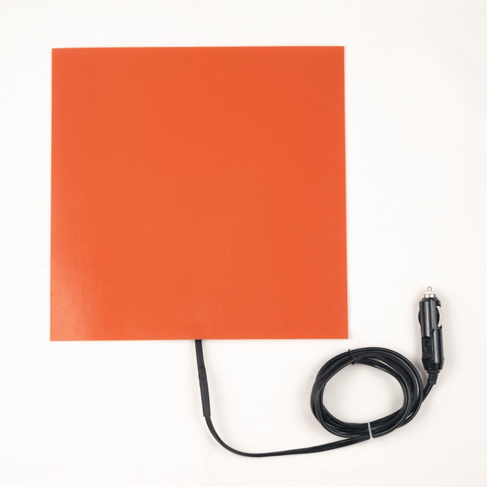 380X380Mm 12V Silicone Heater Verwarming Pad Voor Pizza Levering Zak Voedsel Levering Systemen Met Autolader