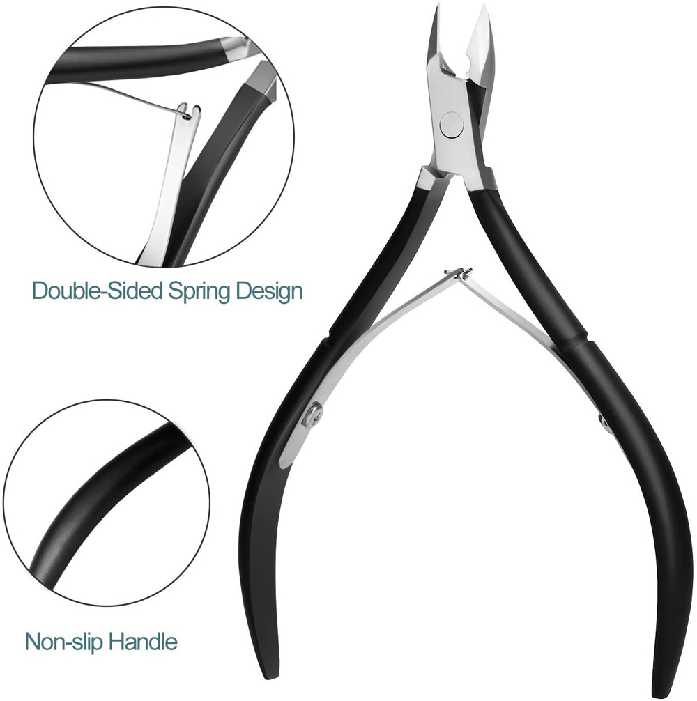 Tijeras para cutículas de uñas, cortaúñas, herramientas de manicura y pedicura, Tijera para piel muerta dorada/plateada/arcoíris
