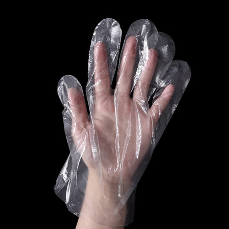 100 Stks/set Milieuvriendelijke Pe Wegwerphandschoenen Voor Restaurant Hotel Handling Rauw Vlees Plastic Multifunctioneel Tool Voedsel Handschoenen