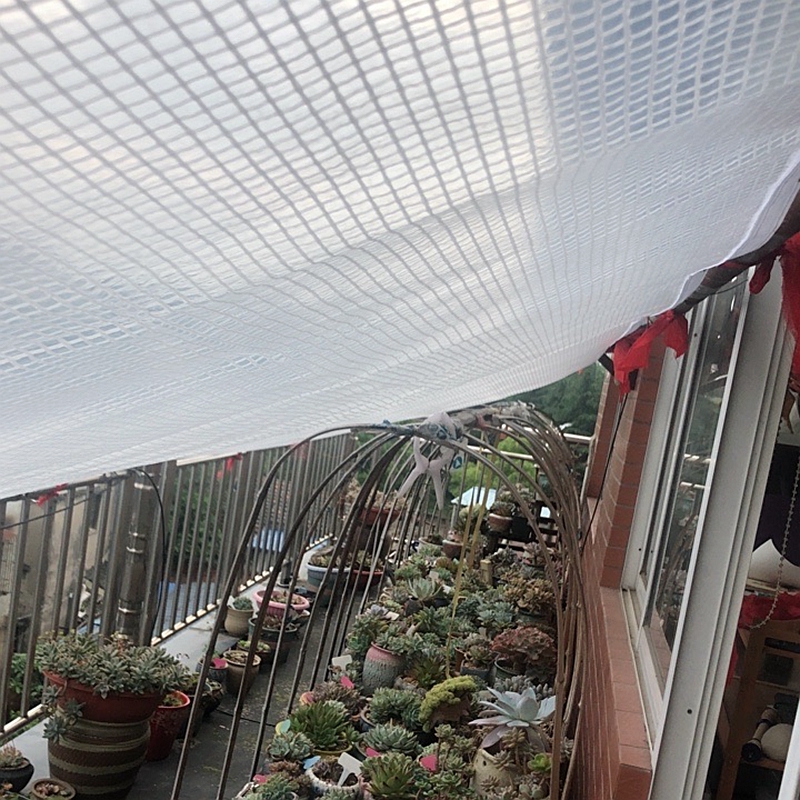 0.32mm plandeka folia PE balkon ogród przezroczysta siatka format odporna na deszcz tkanina szklarnia sukulenta tkanina przeciwdeszczowa