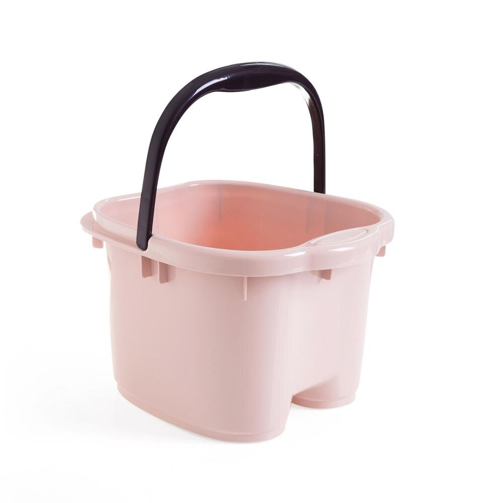 Cubo de plástico para baño de pies, Cubo de plástico para bañera de pies, lavable, portátil, contenedor de agua, cubo grande,: Rosa