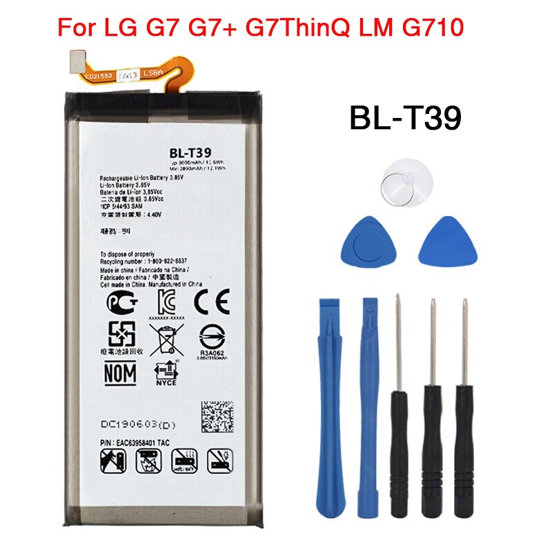 OHD Original Phone Battery For LG G3 G4 G5 G6 G7 V20 K10 LTE BL-53YH BL-51YF BL-42D1F BL-45A1H BL-44E1F BL-T32 BL-T39: For LG G7