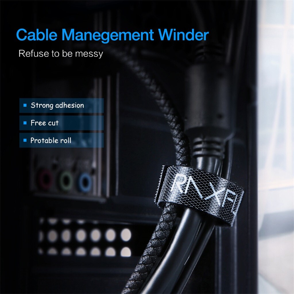 3M Raxfly Ultra Thin Micro Soft Nylon Hook Buckled bandage Loop Fastener Magic Tape Clip Holder Cable Ties Strap