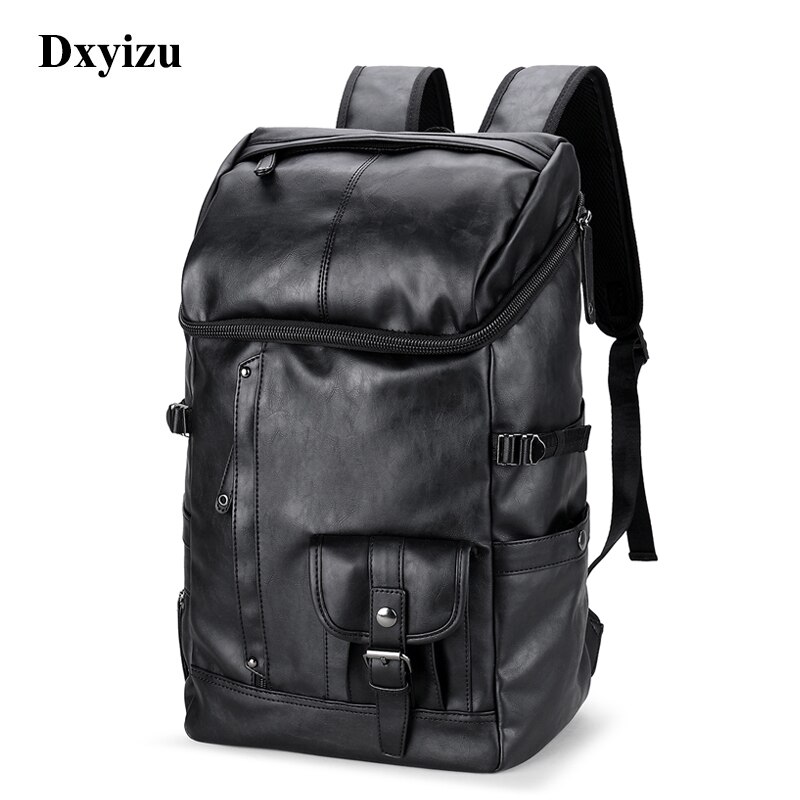 Seje herre rygsække mand rygsæk taske elev skoletasker herre rejse læder rygsæk tasker sort taske