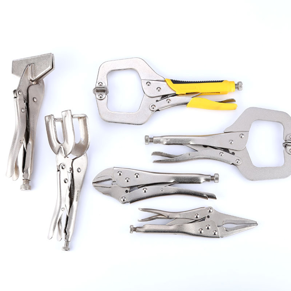Locking Pliers Fix Locator C Clamp Pincer Grips Ground Mouth Woodwork Grip Vise Lock Plier Clamping Hand Tools Weld Clip Tool