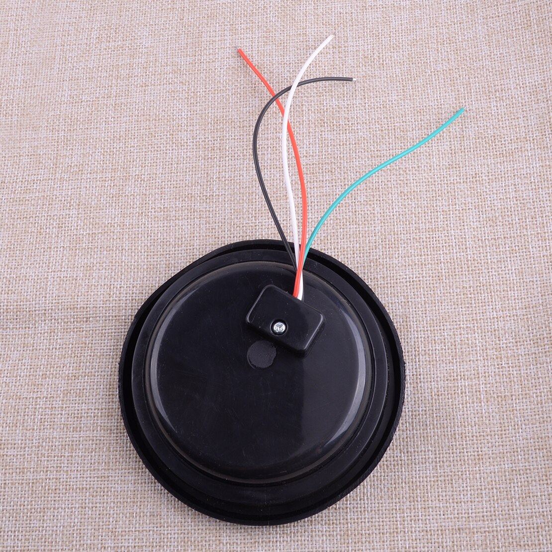 2 Stuks Ronde Rood &amp; Wit 16 Led Staart Stop Brake Knipperlichten 12V Voor Universele Auto &#39;S Vrachtwagens aanhangwagens Boten Bussen Caravans