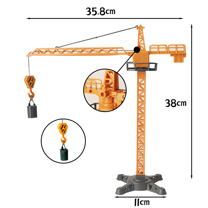 Grote Kraan Tractor Bouw Verjaardag Cake Decor Topper Auto Party Bouw Party Een Jaar Verjaardag Jongen 1st Baby Shower: Fluorescentie Geel