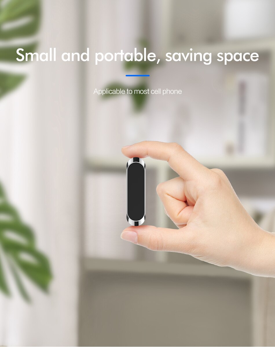 Magnetische autotelefoonhouder dashboard mini stripvorm standaard voor iphone samsung xiaomi metalen magneet gps autohouder voor muur