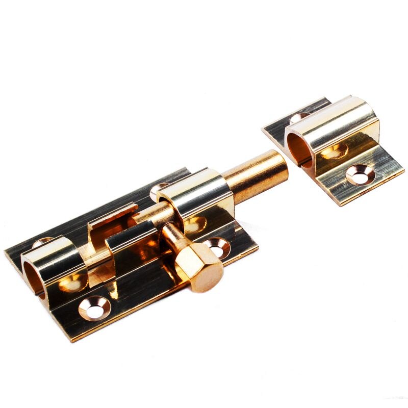 AYHF-1.5-inch Long Brass Door Latch Sliding Lock Barrel Bolt Gold