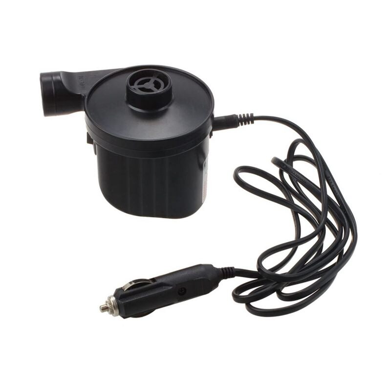 Elektrisk Luftpump - Inkl. 3 Munstycken - Automatisk Pump för Luftmadrasser, Poolleksaker & Campingutrustning