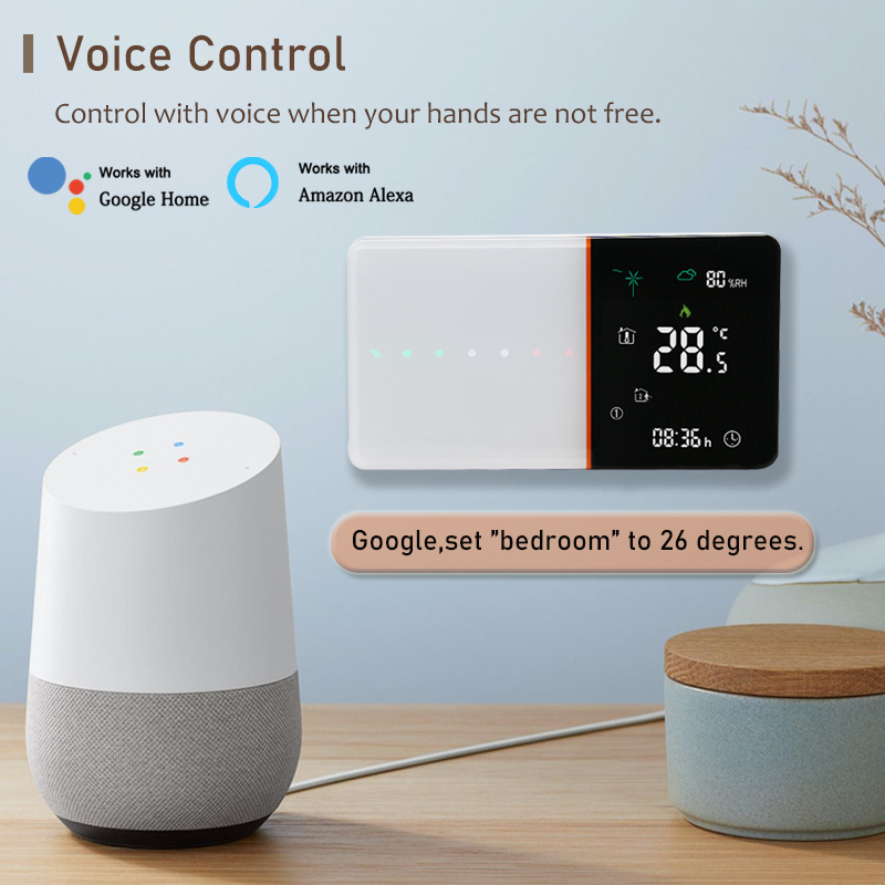 Vancoo Wifi Thermostat Electric Underfloor /Water/ Gas Boiler Programmable Temperature Controller Works With Alexa Google Home