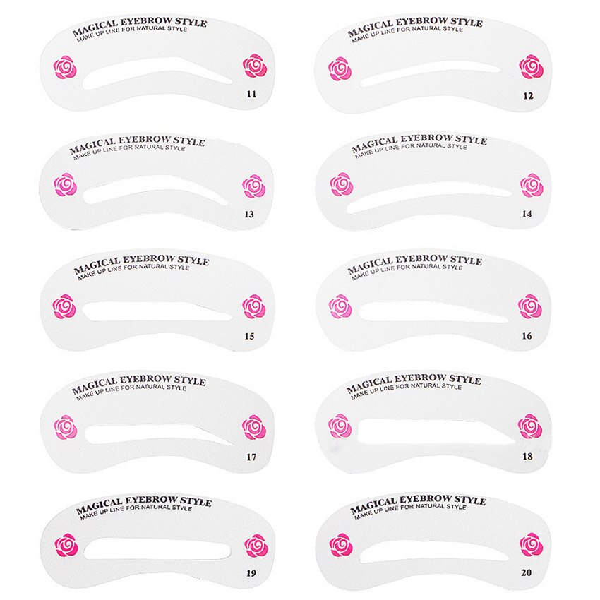 24 Styles Eyebrow Stencils, Eyebrow Template, DIY Grooming Eyebrow Shaping Kit, Reusable Eyebrow Stencil, Washable for Women