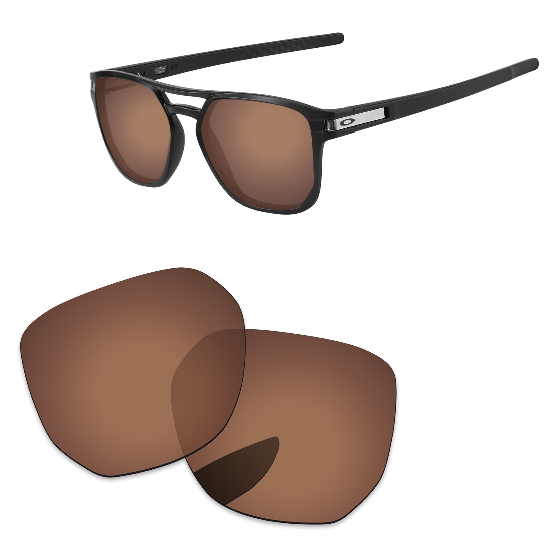 Alphax – lentilles de remplacement pour lunettes de soleil authentiques, Latch Beta OO9436, polarisées, Options multiples: Copper Brown