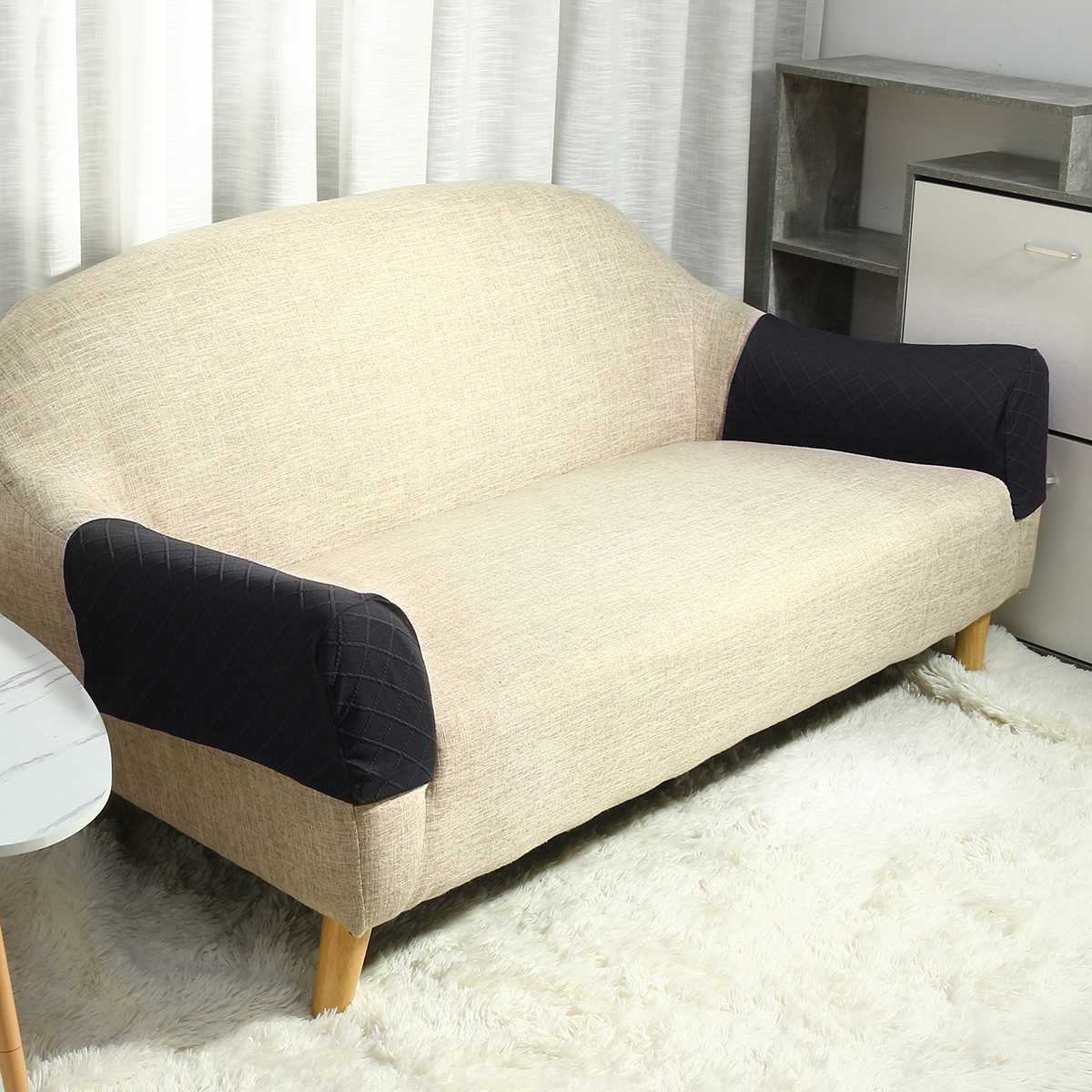 2 uds muebles nuevos reposabrazos cubre sofá fundas para sofá silla brazo protectores Anti-deslizamiento elástico