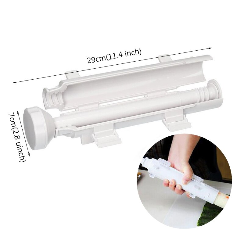 Magisk sushirullmaskin plastrullmaskin för att göra sushi diy bazooka -formad sushi -formmaskin köksverktyg bpa gratis: Bazooka formad