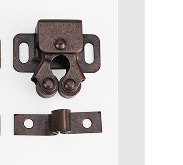 1 PC Bronze Double Roller Catches Cupboard Cabinet Door Latch Hardware Door Clip