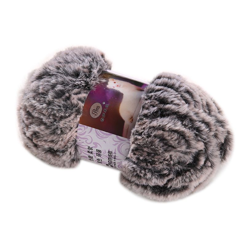 50g/Ball DIY Fluffy Plush Chunky Thick Knitting Yarn Multicolor Hand-Woven Crochet Velvet Thread for Baby Warm Hat Scarf: E