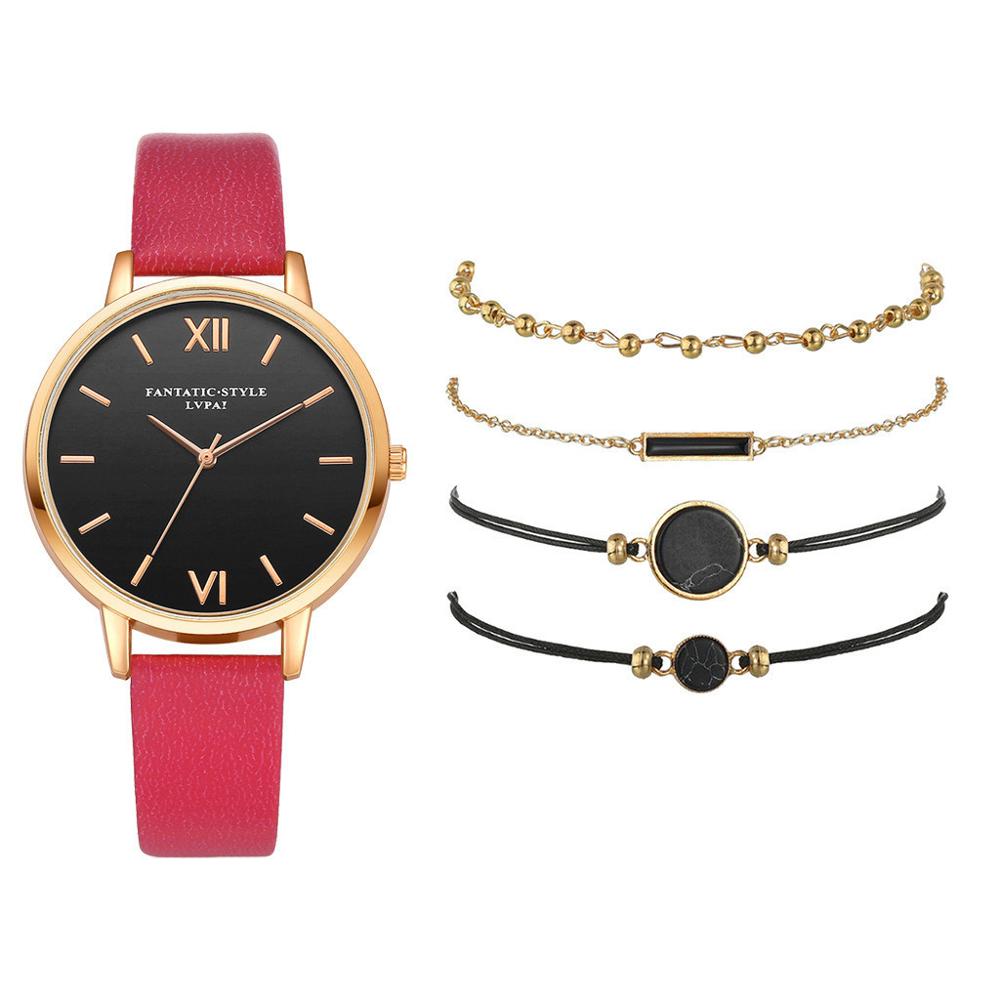 Relojes de belleza de cuarzo para mujer, pulsera de reloj de traje a la , de estilo europeo, pequeño y delicado: Hot Pink