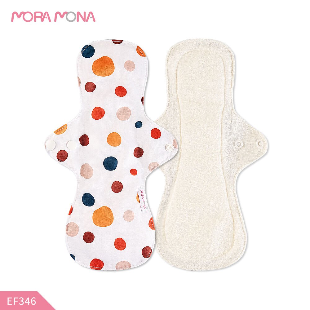 Mora Mona Reusable Menstrual Pad For Heavy Flow Large Size Breathable Women Cloth Pad 5 Pieces: EF346
