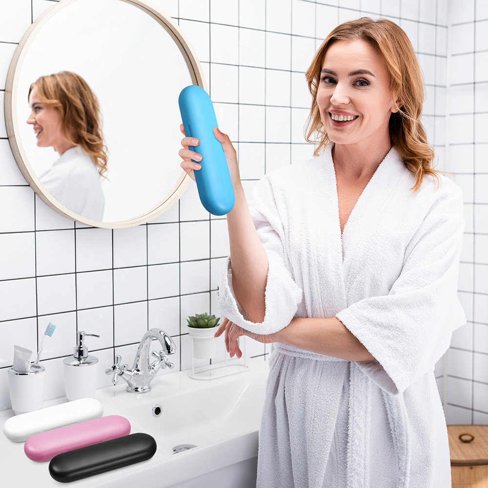 1 x Reisebox für elektrische Zahnbürsten, kompatibel mit Oralb io, tragbare staubdichte Zahnbürstenbox