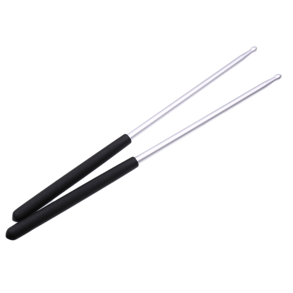 1 paio di bacchette per batteria in lega di alluminio 5A bacchette per tamburo jazz e pad per batteria muto che praticano esercizi di resistenza