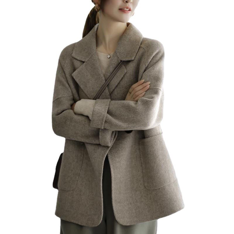 MRMT-abrigo con patrón de espiga para mujer, chaqueta gruesa informal de gama alta, tendencia, 2022
