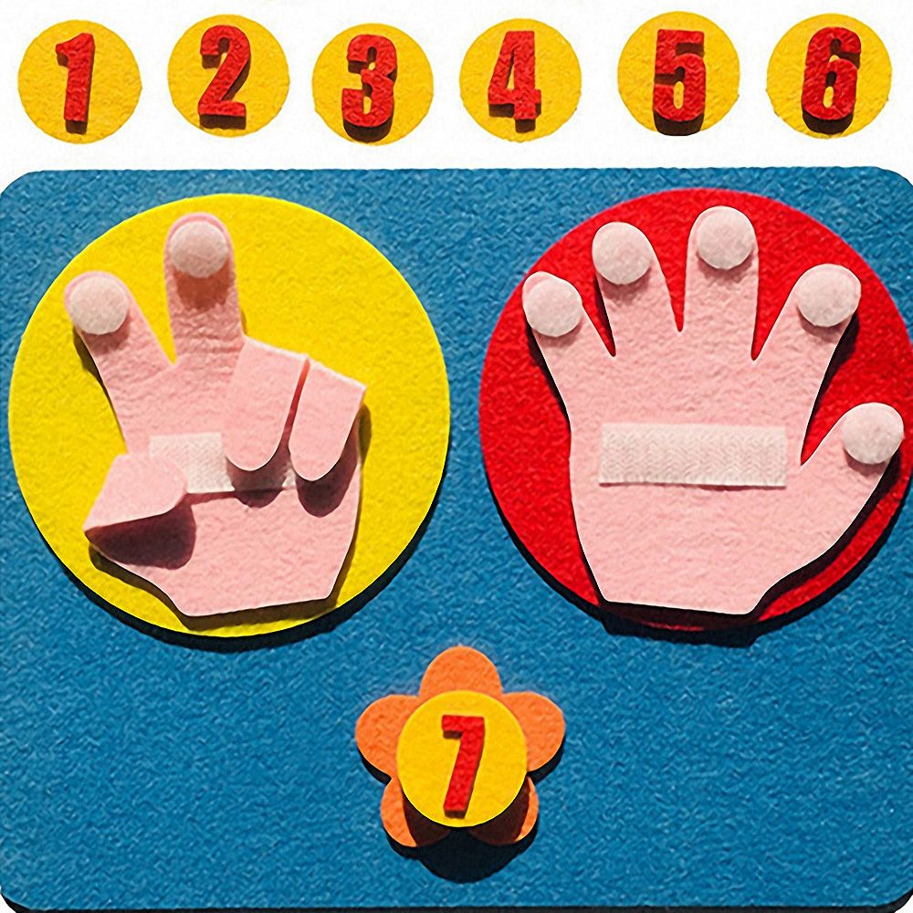 Kids Montessori Materials Educational Toys Numbers Counting Toy DIY Non-woven Math Toys Learning Toys for Children Teaching Aids: M