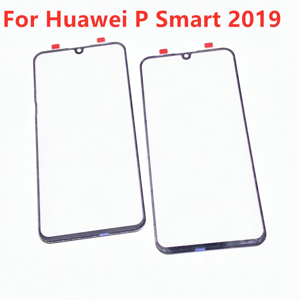2 unids/lote, pantalla táctil de 6,21 "para Huawei P Smart POT-LX3, POT-LX1, digitalizador de Sensor de Panel táctil, cristal frontal exterior sin LCD