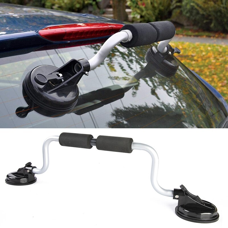 Suction Boat Roller Load Assist Pusher Suction Cup Holder for Mounting Kayaks and Canoes To Car Tops: Black Silver