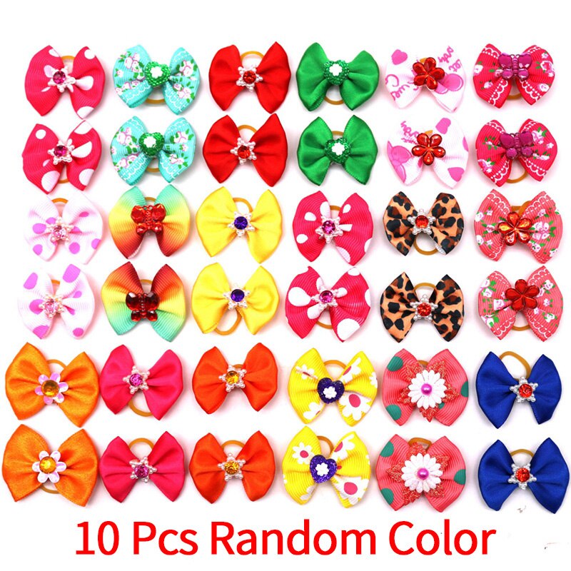 10 Stks/set Hond Bows Duurzaam Hond Acessorios Huisdier Haarspelden Voor Puppy Kitten Mooie Dierbenodigdheden Leuke Kat Hoofddeksels Kat Hoofd decor: Hairpins BB0480-1