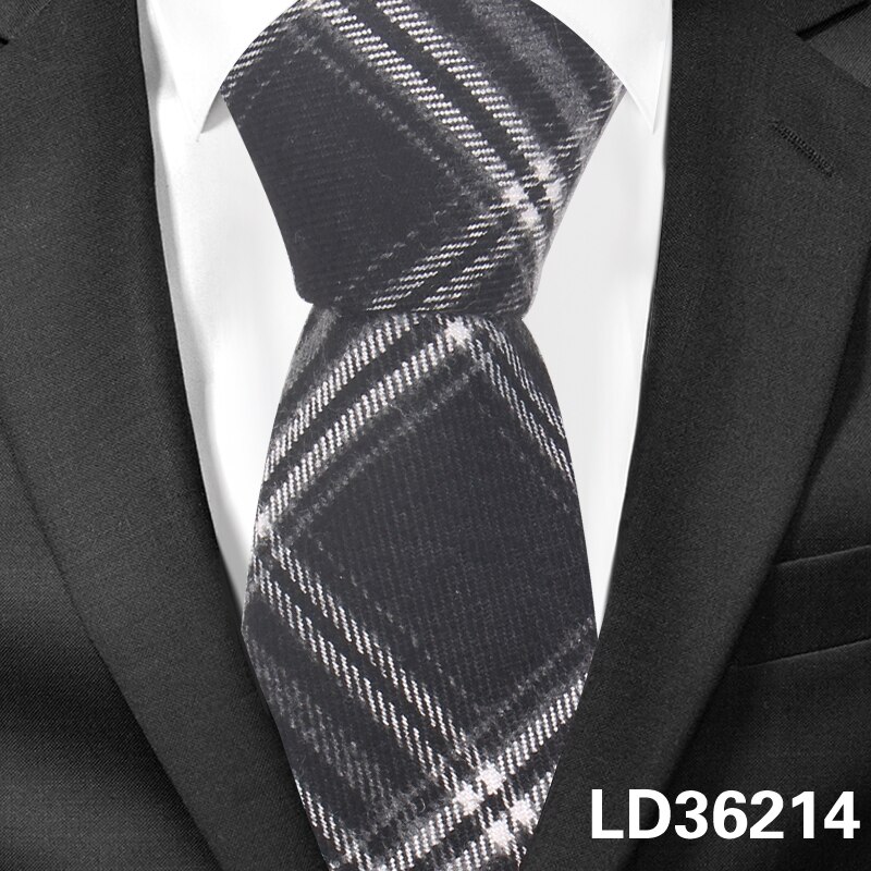Bomulds plaid slips halsslips til jakkesæt tyndt slips til mænd kvinder mand slips gravatas til bryllupsvirksomhed: Ld36214