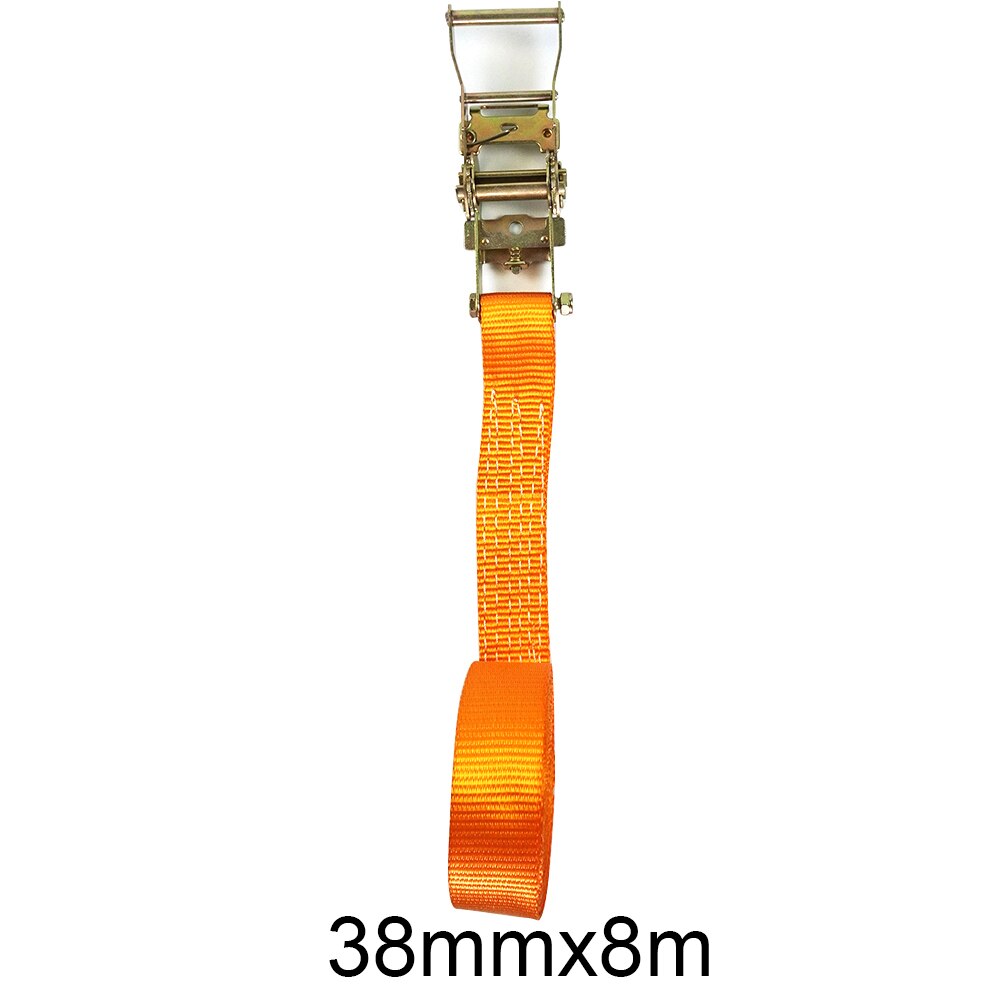 Adjustable Cargo Lashing Tool Polyester Tensioning Belt With Ratchet Transport Bundling Portable Heavy Duty Tie Down: 38mmx8m