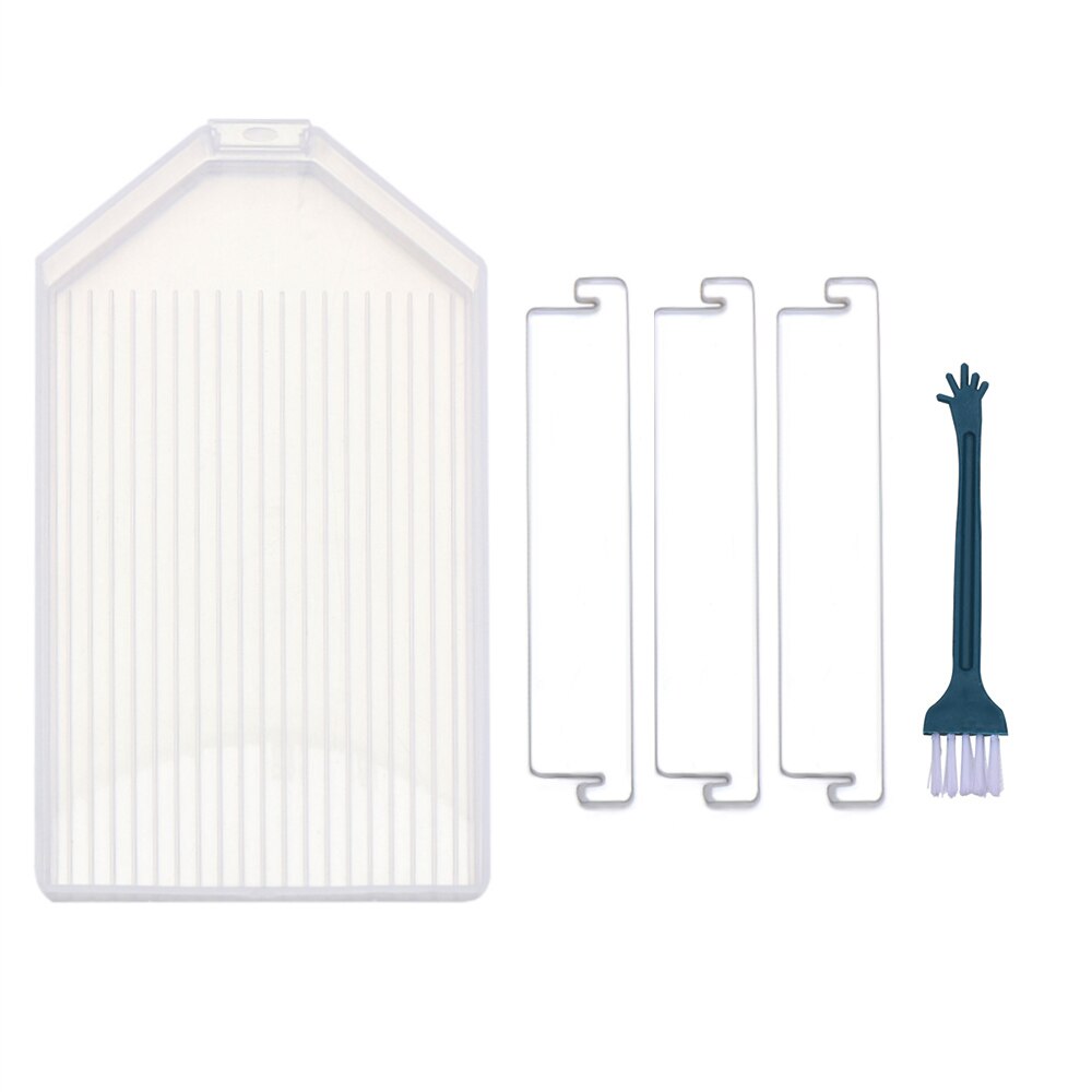 Heart-Shaped Diamond Painting Tray Beading Plates Square Round Rhinestone Storage Tray Cross Stitch Embroidery Accessories: 14x7.8x1.5cm 	trans