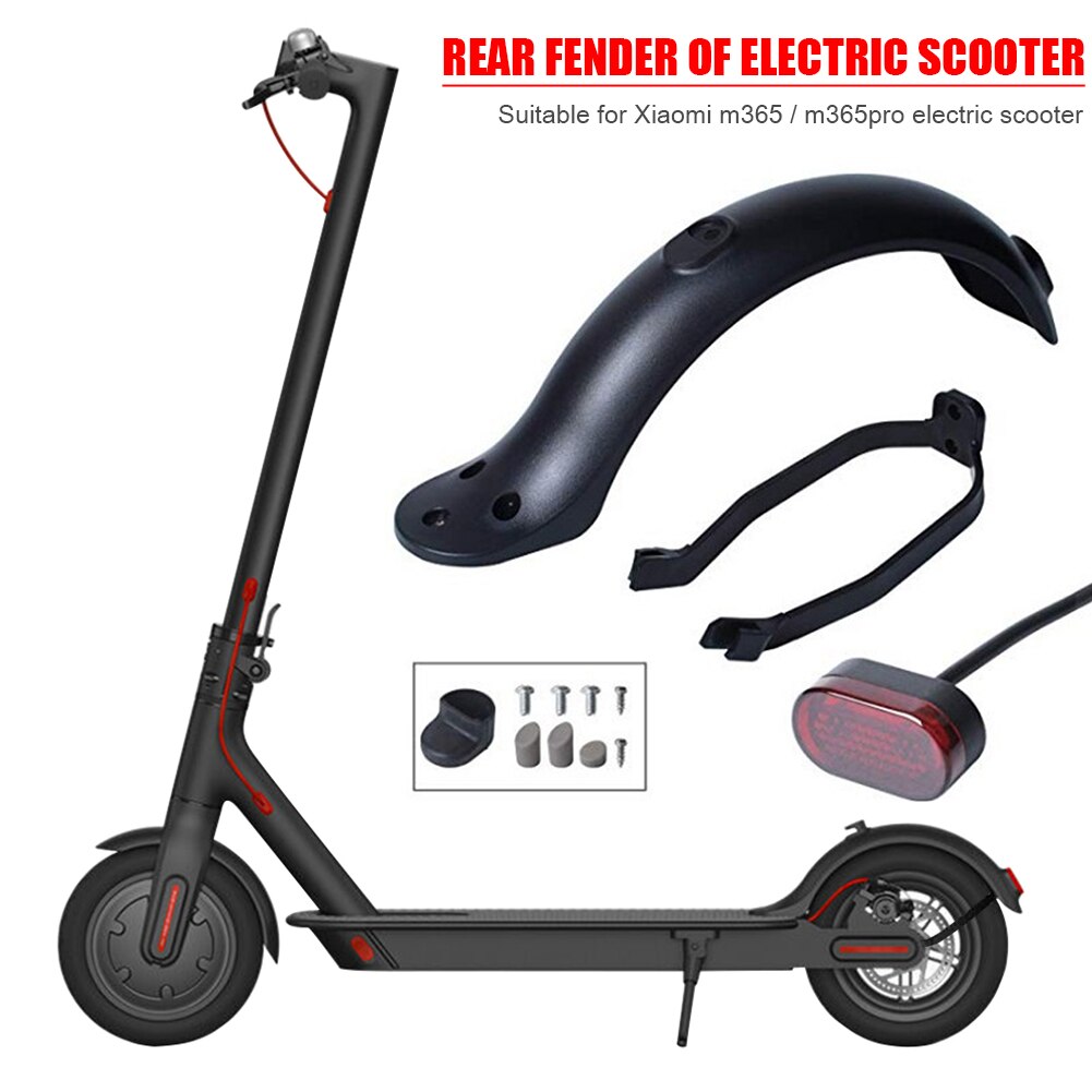 3 pezzi Scooter elettrico parafango posteriore parafango supporto fanale posteriore Kickscooter parti di ricambio con tappi per Xiaomi M365/ M365 Pro