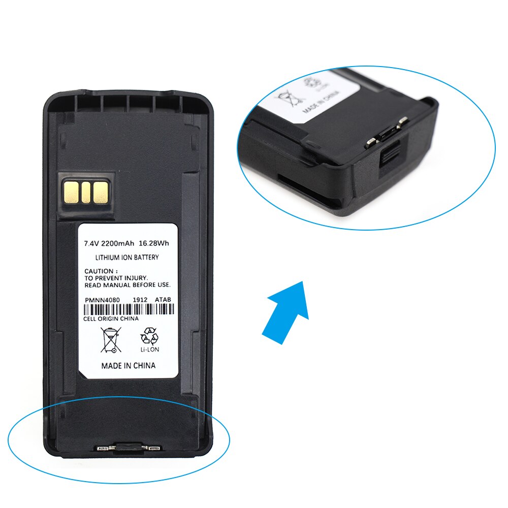 PMNN4080 PMNN4081 2200mAh Li-ion Battery for Motorola CP1600 CP1660 CP1300 CP1200 CP1308 EP350 CP185