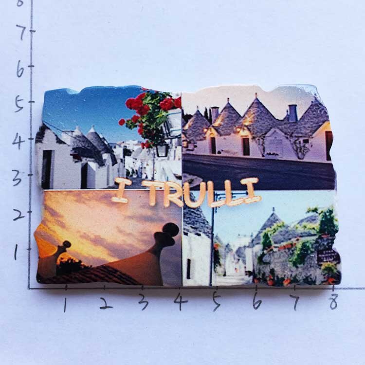 Italy Venice Fridge Magnets Italian Taormina Roma Firenze Alberobello trulli Lion Tourism Refrigerator Magnetic Stickers Decor: I love Trulli