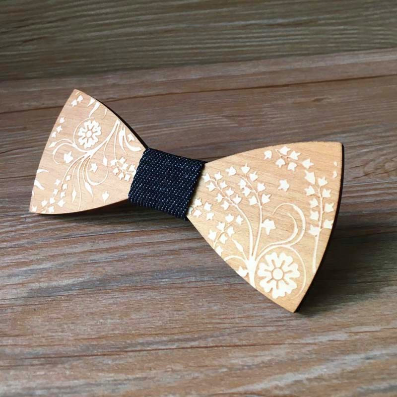 Original Holz Bogen Tiet Gentleman Bräutigam holz krawatte Schmetterling Hochzeit Party Bogen Krawatten Schmetterling Holz Krawatte Für Mann