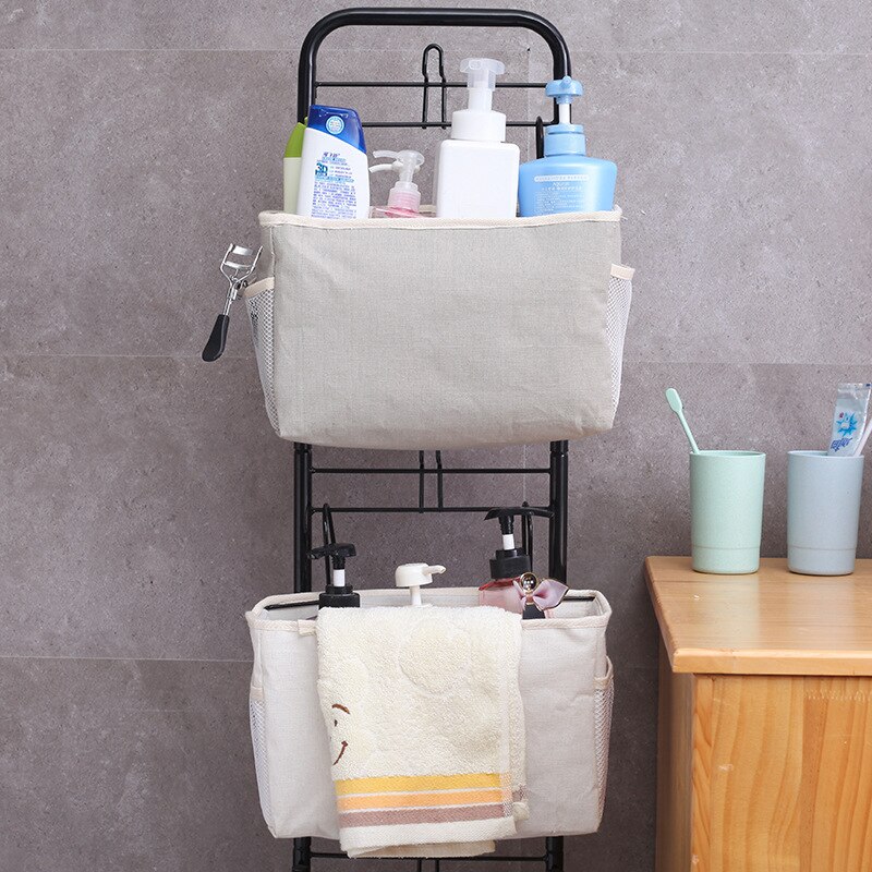 Chevet Suspendu Organisateur de Poche Sac De Rangement Organisateur de Garde-Robe Coton Chambre Salle De Bain Magazine Fourre-Tout De Stockage Organizador Pochette
