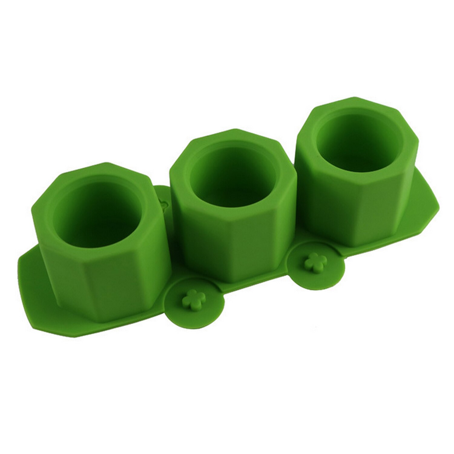 3-Slot Silicone Molds Succulent Plant Flower Pot Moulds for Making Candy Clay Candle Holder DIY Concrete Ceramic Crafts