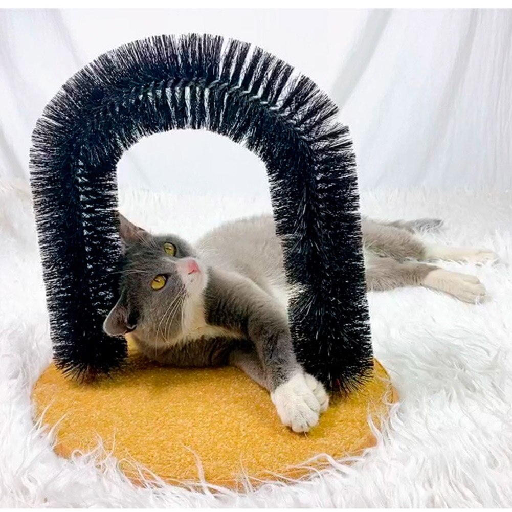 Funny Pet Massage Arch Automatische Borstel Kat Speelgoed Anti-Slip Krassen Apparaat Haar Borstel Verlichten Jeuk Tool Voor katten