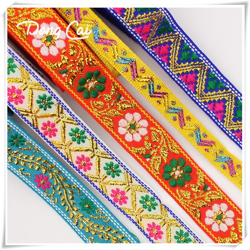 7 Yards/Veel India Tailand Nationale Jacquard Lint Kledingstuk Kostuum Diy Handgemaakte Naaien Doek Riem Decoreren Accessoire Kant